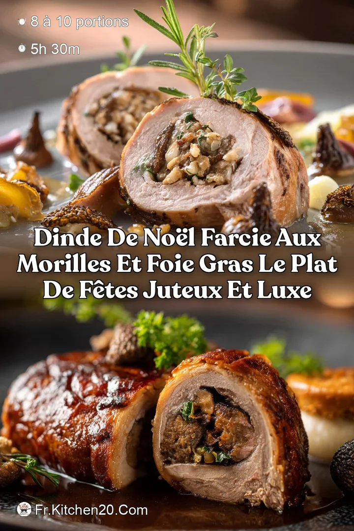 Dinde de No&euml;l farcie aux Morilles et Foie gras Le Plat de F&ecirc;tes Juteux et Luxe