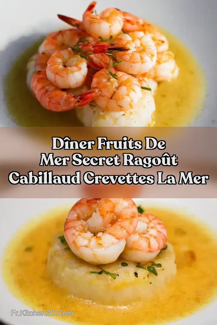 D&icirc;ner Fruits de Mer Secret Rago&ucirc;t Cabillaud Crevettes La Mer
