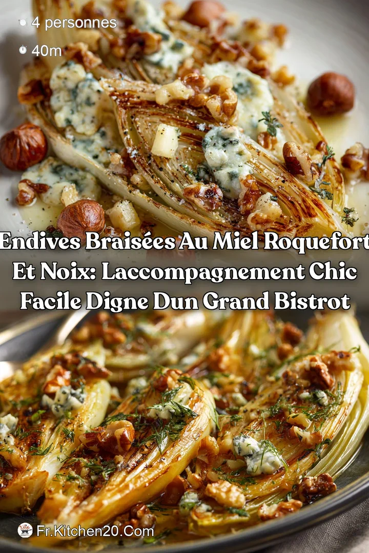 Endives Brais&eacute;es au Miel Roquefort et Noix: Laccompagnement Chic Facile digne dun Grand Bistrot