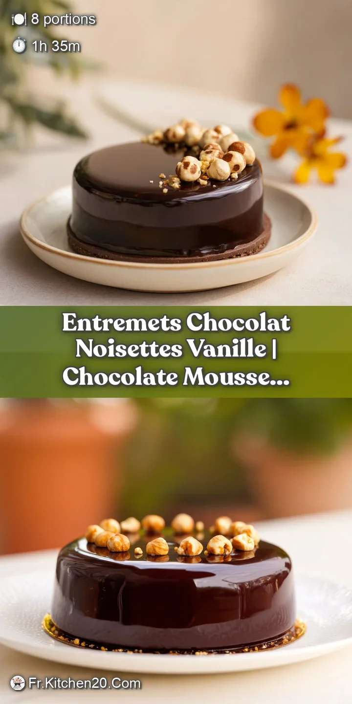 Gros plan sur une mousse onctueuse au chocolat et des noisettes concass&eacute;es, r&eacute;v&eacute;lant un c&oelig;ur cr&eacute;meux et fondant.