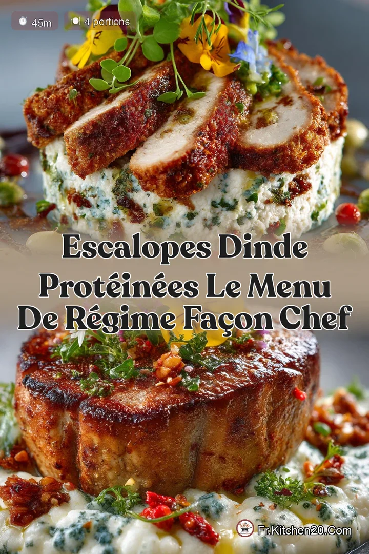 Escalopes Dinde Prot&eacute;in&eacute;es Le Menu de R&eacute;gime Fa&ccedil;on Chef