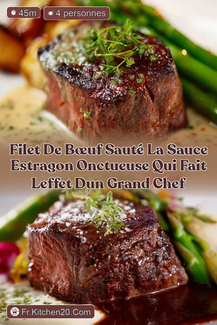 Filet de B&oelig;uf saut&eacute; la Sauce Estragon onctueuse qui fait leffet dun grand chef