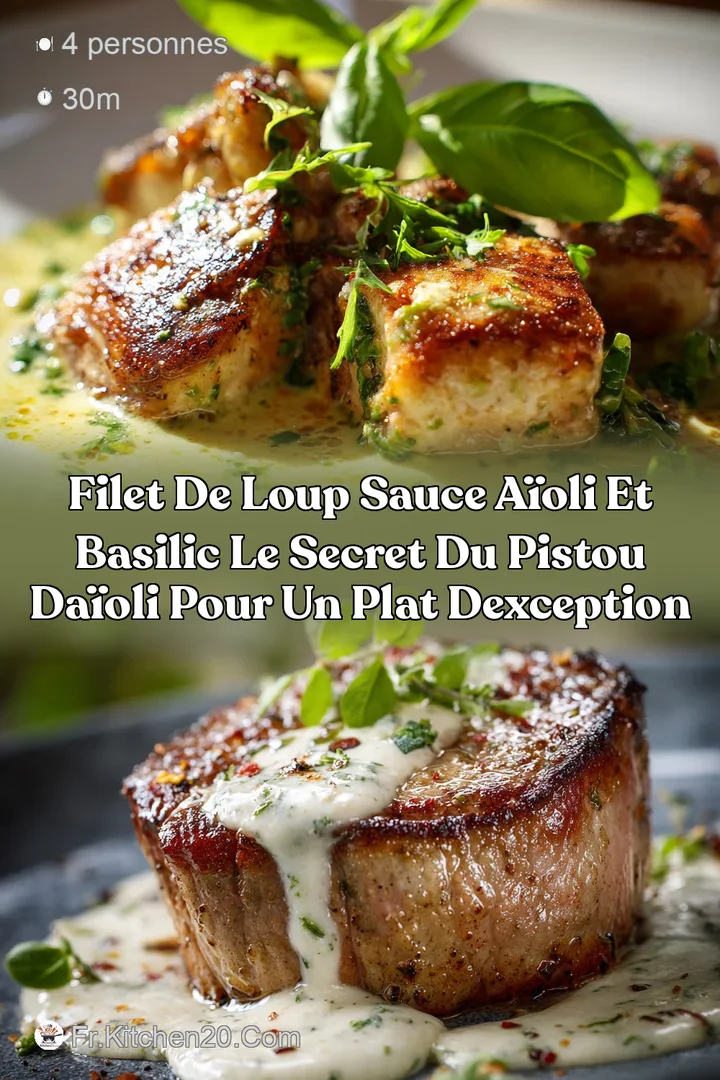 Filet de loup sauce A&iuml;oli et Basilic Le secret du Pistou dA&iuml;oli pour un plat dexception