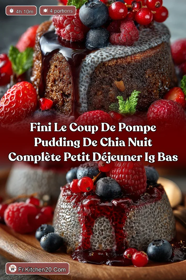 Fini le coup de pompe Pudding de Chia Nuit Compl&egrave;te Petit D&eacute;jeuner IG Bas