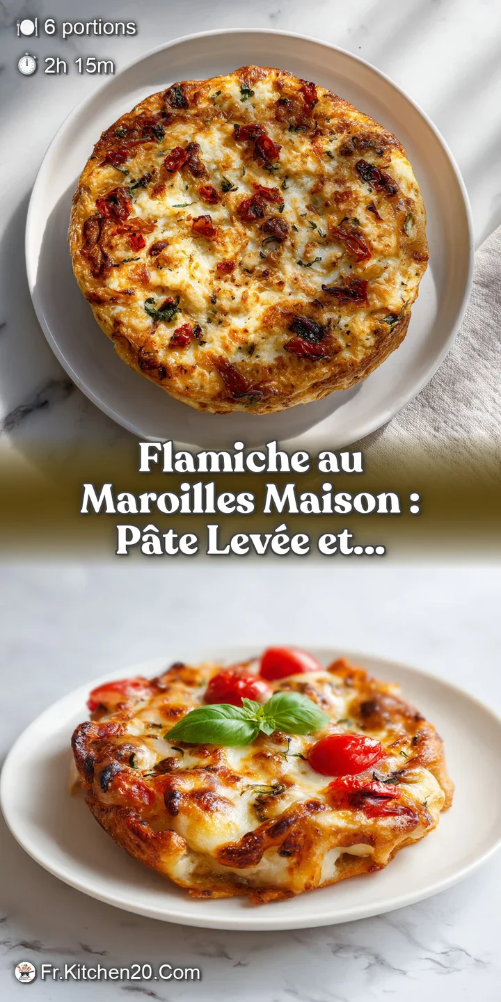Close-up of a Flamiche au Maroilles, highlighting the bubbling, browned cheese and the crisp, buttery texture of the pastr...