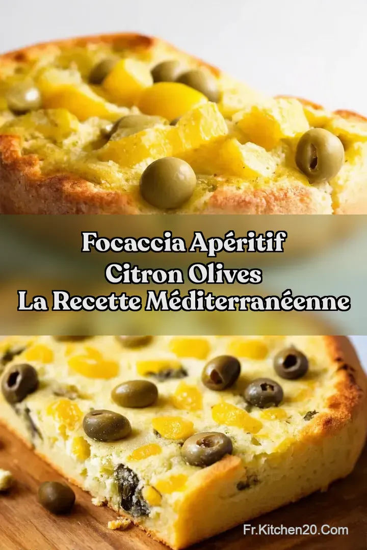 Focaccia Ap&eacute;ritif Citron Olives LA Recette M&eacute;diterran&eacute;enne