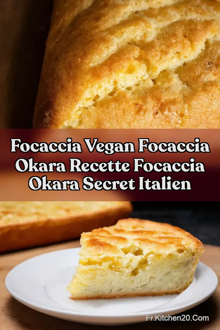 Focaccia vegan Focaccia okara Recette focaccia okara Secret Italien