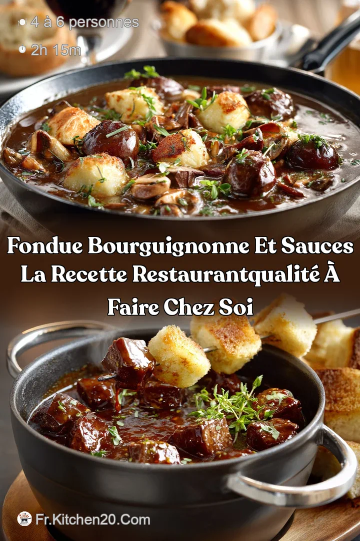 Fondue Bourguignonne et Sauces La recette restaurantqualit&eacute; &agrave; faire chez soi