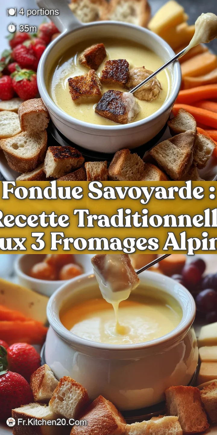 Close-up of a cheese fondue: Rich, melted Alpine cheese with a slight crust. Bread is being dipped, capturing a sense of w...