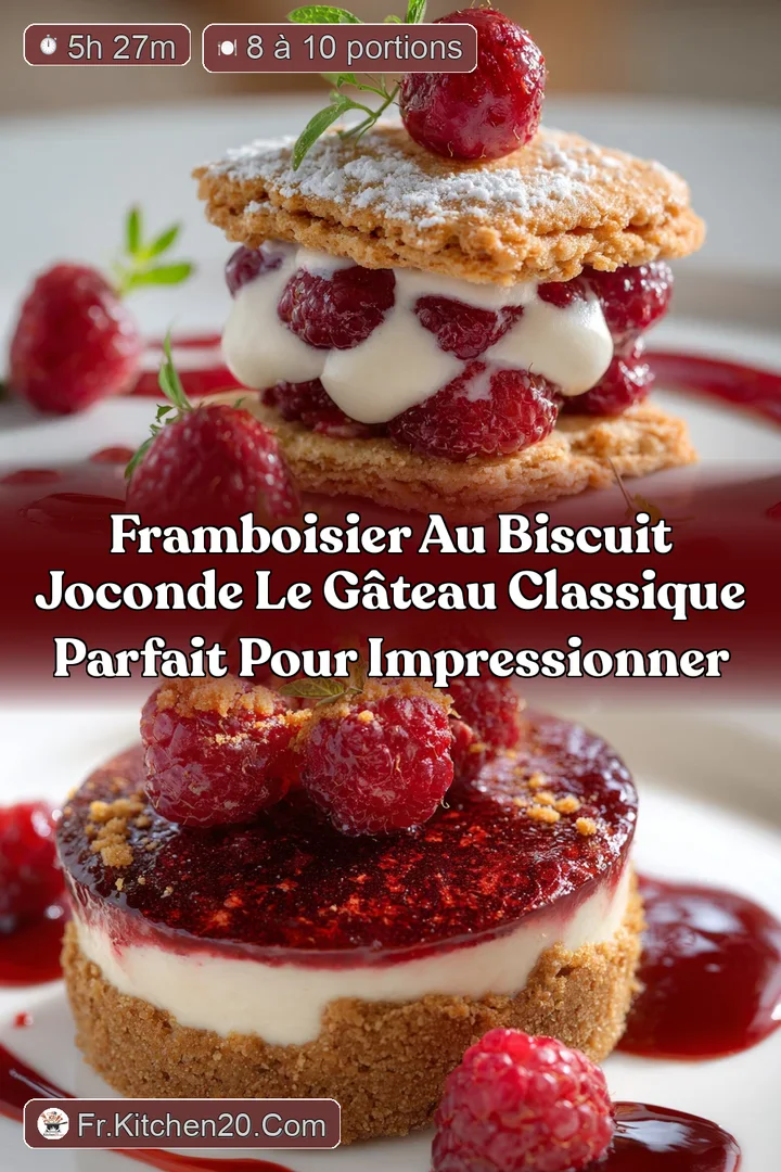 Framboisier au Biscuit Joconde Le G&acirc;teau Classique Parfait pour Impressionner