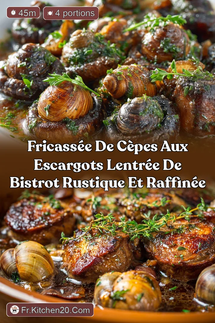 Fricass&eacute;e de C&egrave;pes aux Escargots Lentr&eacute;e de bistrot rustique et raffin&eacute;e