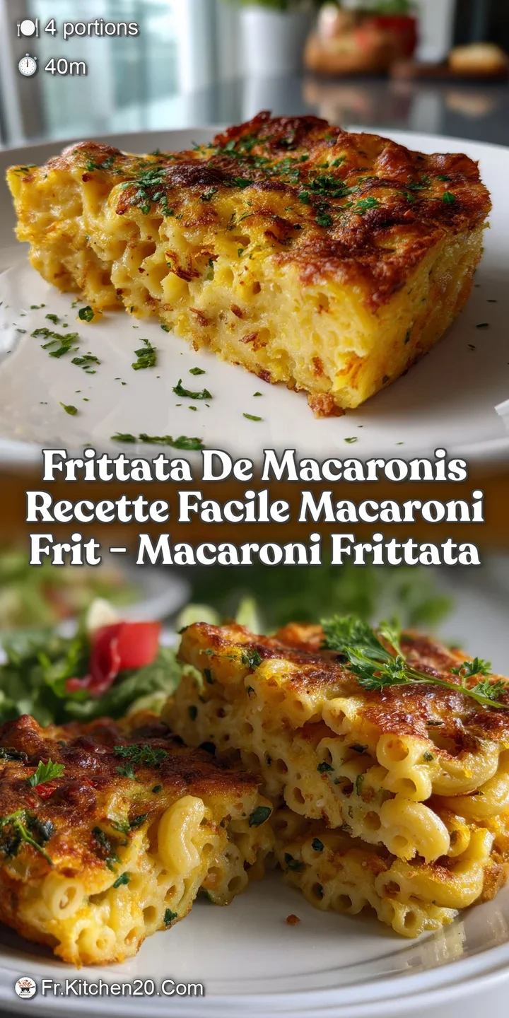 Frittata de macaronis recette facile Macaroni frit - Macaroni Frittata