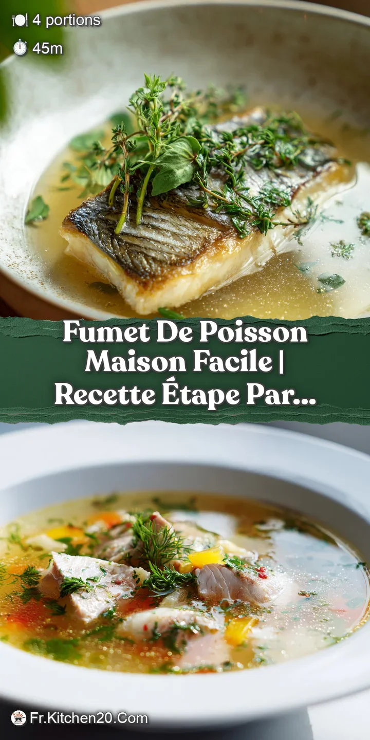 Close-up of vibrant fumet de poisson, revealing its velvety texture. Glistening droplets reflect the light; aromatic and i...