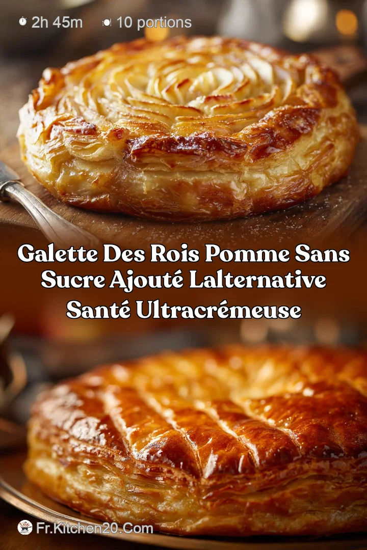 Galette des Rois Pomme sans sucre ajout&eacute; Lalternative sant&eacute; ultracr&eacute;meuse