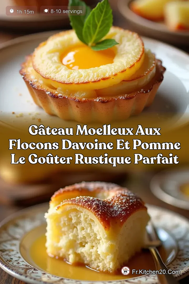G&acirc;teau Moelleux aux Flocons dAvoine et Pomme Le Go&ucirc;ter Rustique Parfait
