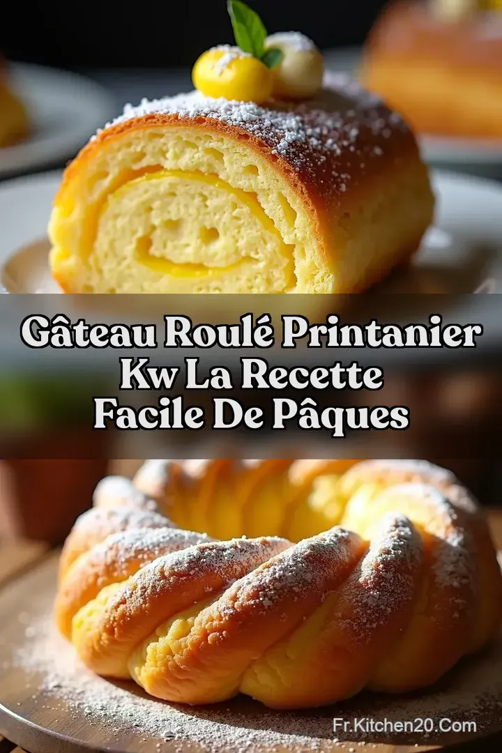 G&acirc;teau Roul&eacute; Printanier kw La Recette Facile de P&acirc;ques
