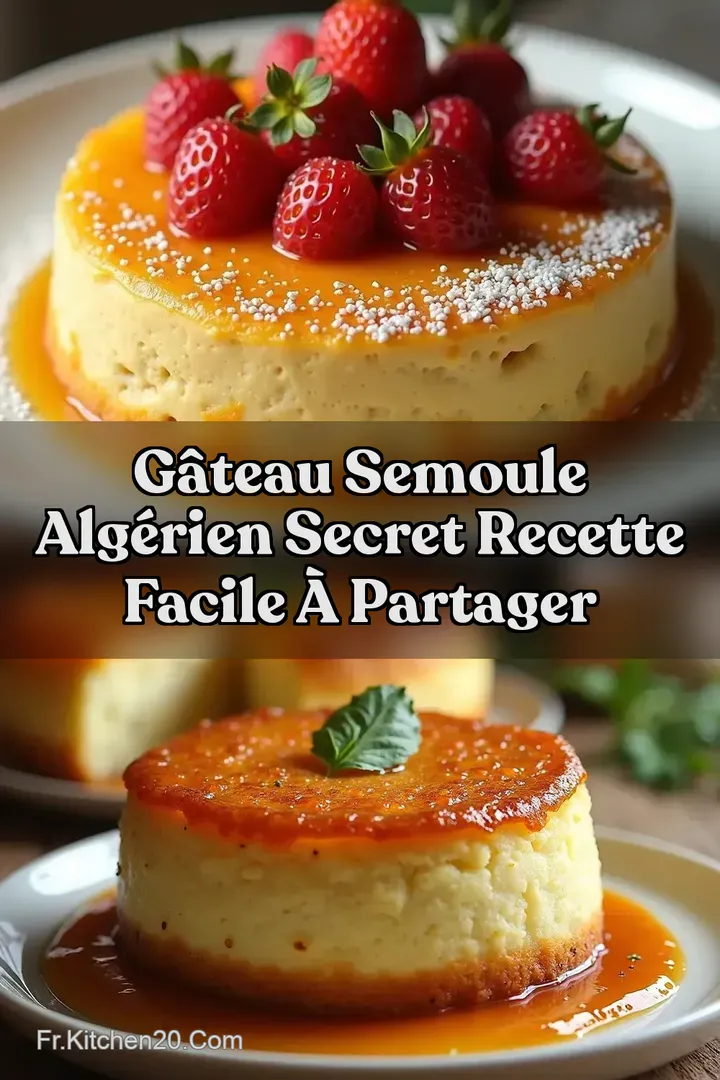 G&acirc;teau Semoule Alg&eacute;rien Secret Recette Facile &agrave; Partager