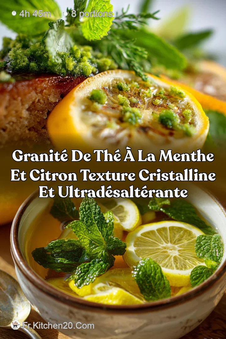 Granit&eacute; de Th&eacute; &agrave; la Menthe et Citron Texture cristalline et ultrad&eacute;salt&eacute;rante