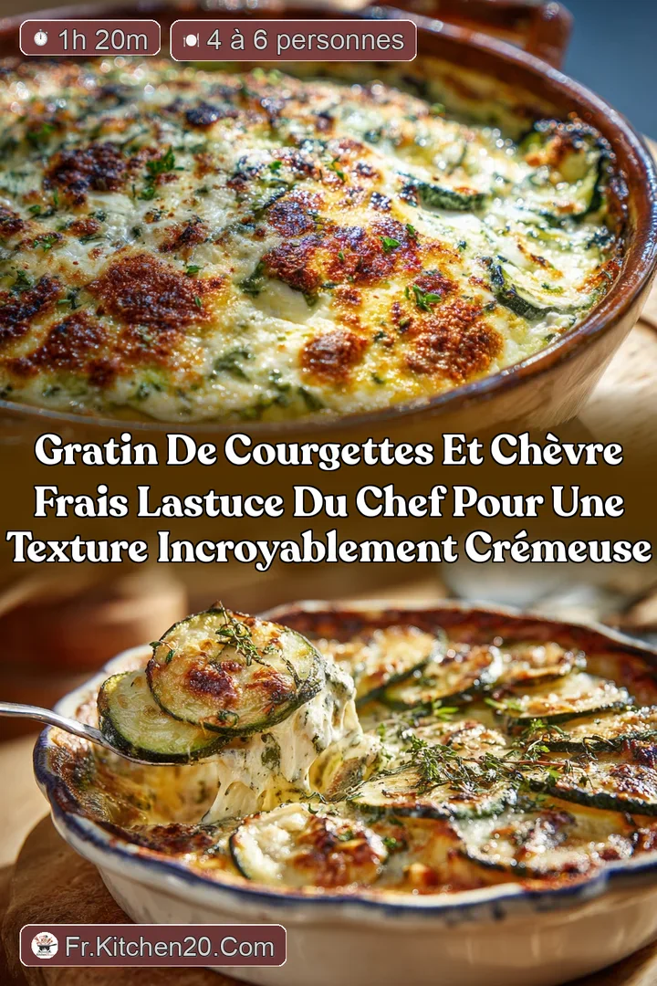 Gratin de Courgettes et Ch&egrave;vre Frais Lastuce du Chef pour une texture incroyablement cr&eacute;meuse