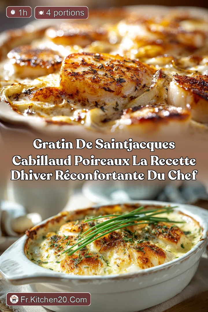 Gratin de SaintJacques Cabillaud Poireaux La Recette dHiver R&eacute;confortante du Chef