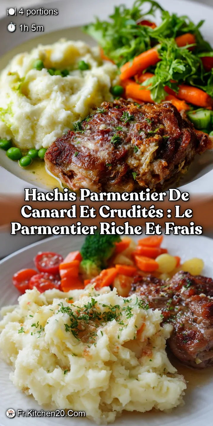 Hachis parmentier de canard et crudit&eacute;s : Le Parmentier riche et frais