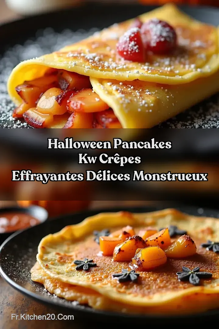 Halloween Pancakes kw Cr&ecirc;pes Effrayantes D&eacute;lices Monstrueux