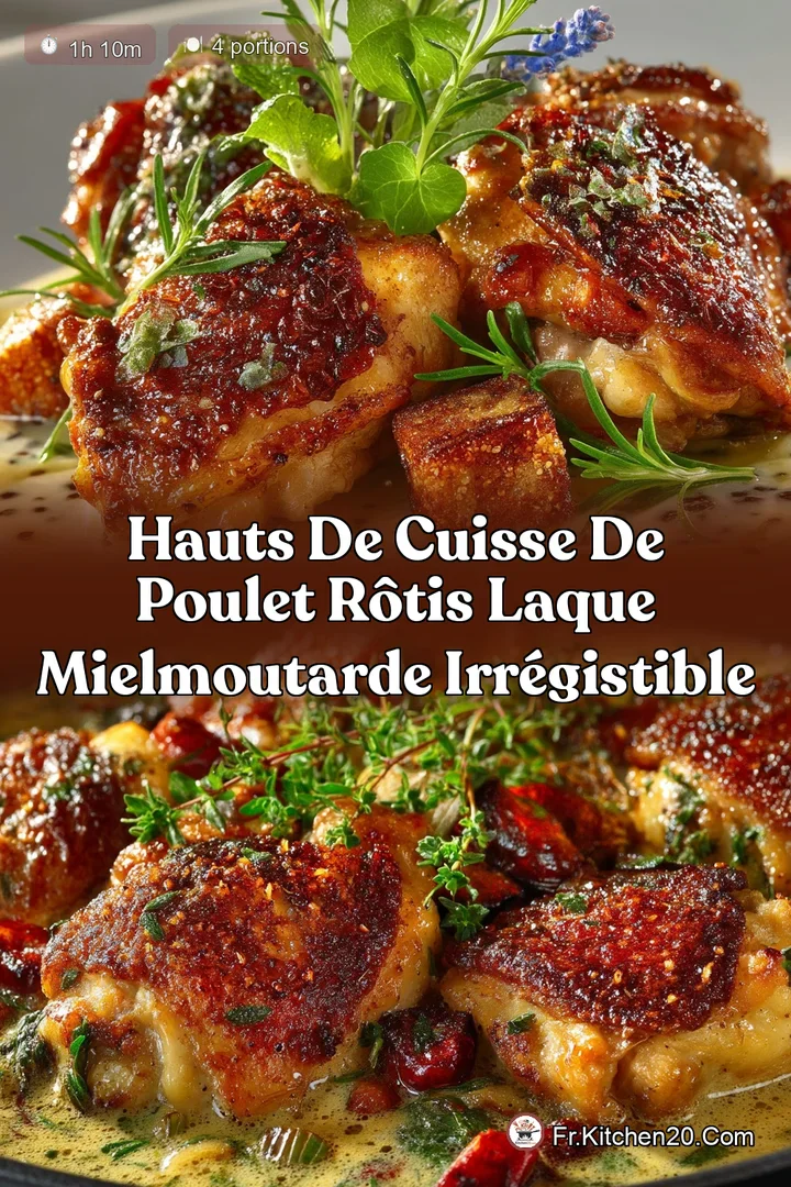 Hauts de Cuisse de Poulet R&ocirc;tis Laque MielMoutarde Irr&eacute;gistible