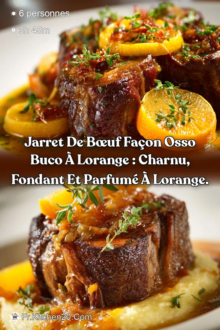 Jarret de B&oelig;uf fa&ccedil;on Osso Buco &agrave; lorange : Charnu fondant et parfum&eacute; &agrave; lorange.