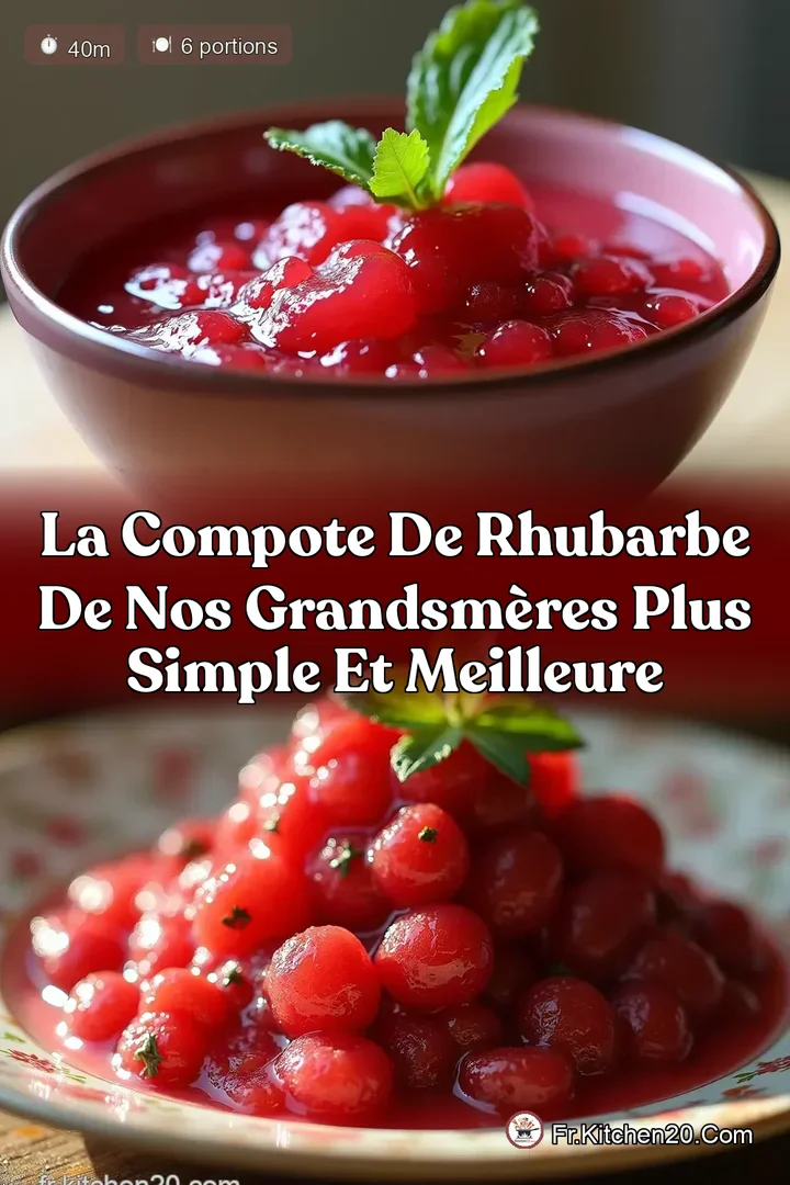La Compote de Rhubarbe de Nos GrandsM&egrave;res Plus Simple et Meilleure