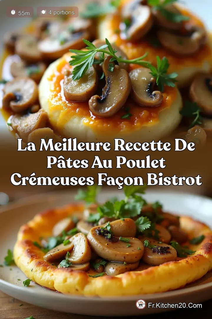La Meilleure Recette de P&acirc;tes au Poulet Cr&eacute;meuses Fa&ccedil;on Bistrot