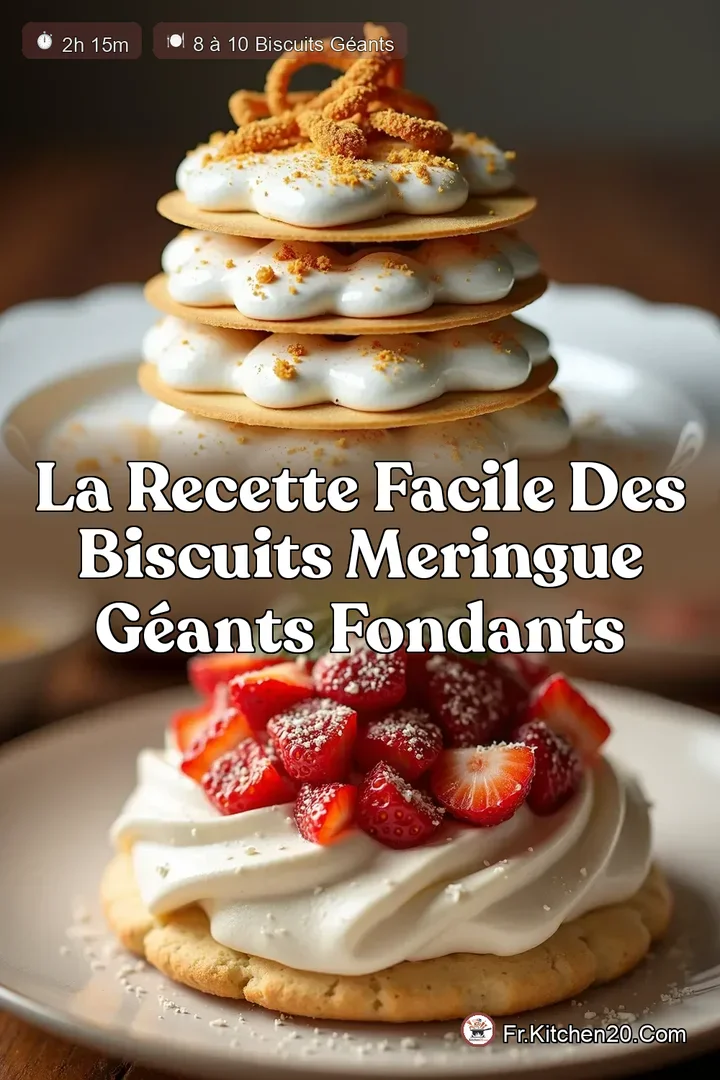 La Recette Facile des Biscuits Meringue G&eacute;ants Fondants