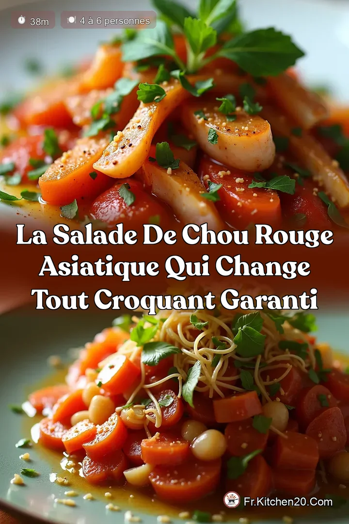 La Salade de Chou Rouge Asiatique qui change tout Croquant Garanti
