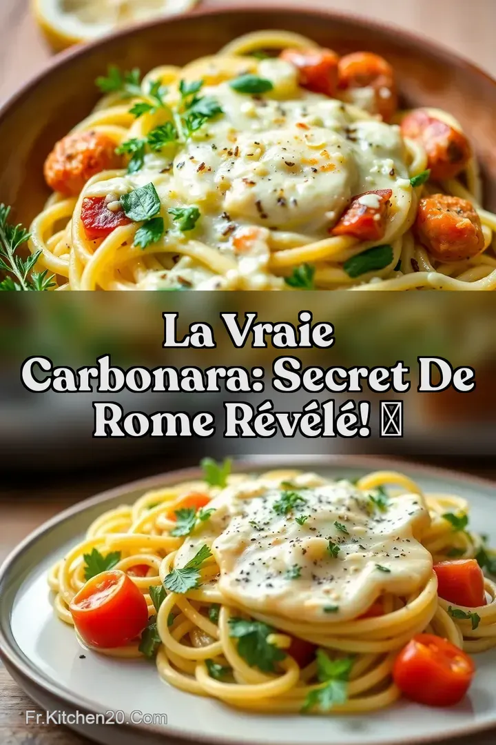 La Vraie Carbonara: Secret de Rome r&eacute;v&eacute;l&eacute;! 🍝