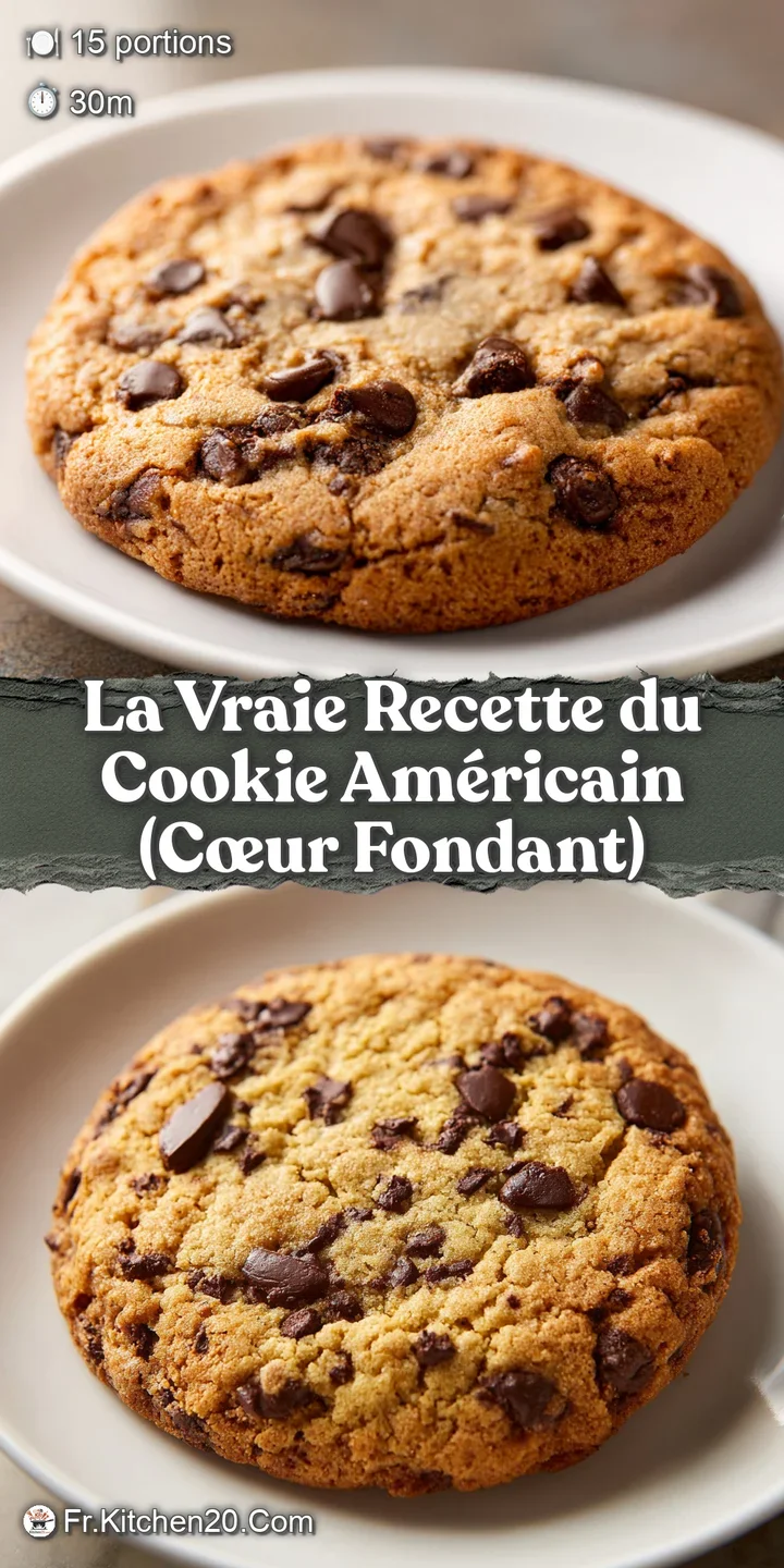 Close-up of a warm, gooey chocolate chip cookie with visibly melted chips. The edges are lightly browned; the interior is ...