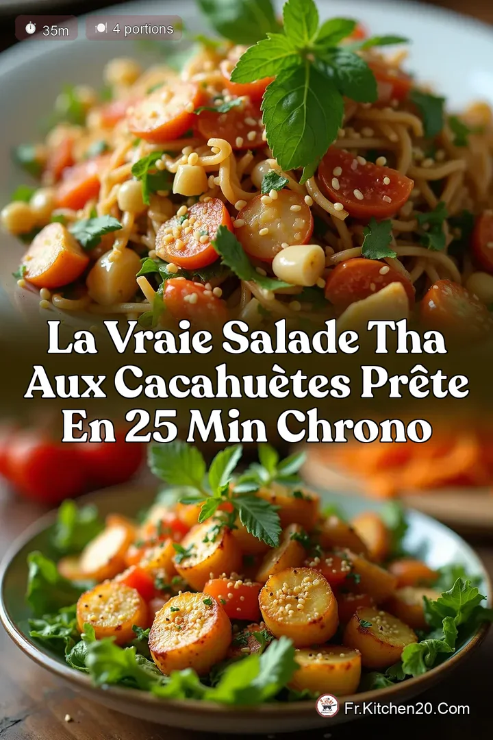 La Vraie Salade Tha aux Cacahu&egrave;tes Pr&ecirc;te en 25 Min Chrono