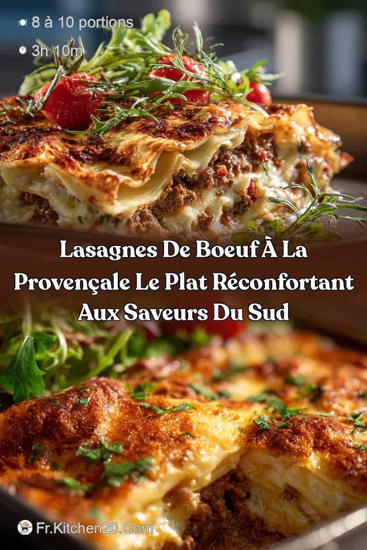 Lasagnes de Boeuf &agrave; la Proven&ccedil;ale le plat r&eacute;confortant aux saveurs du Sud