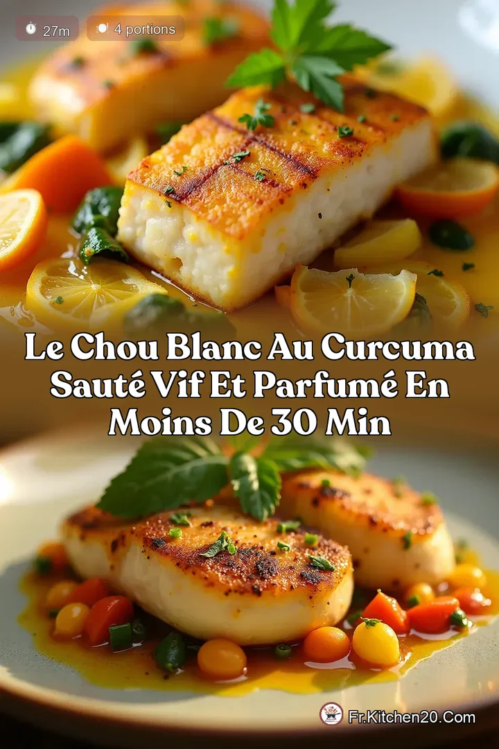 Le Chou Blanc au Curcuma Saut&eacute; Vif et Parfum&eacute; en Moins de 30 Min