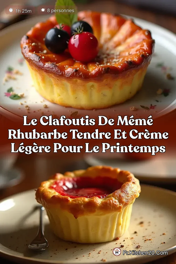 Le Clafoutis de M&eacute;m&eacute; Rhubarbe Tendre et Cr&egrave;me L&eacute;g&egrave;re pour le Printemps