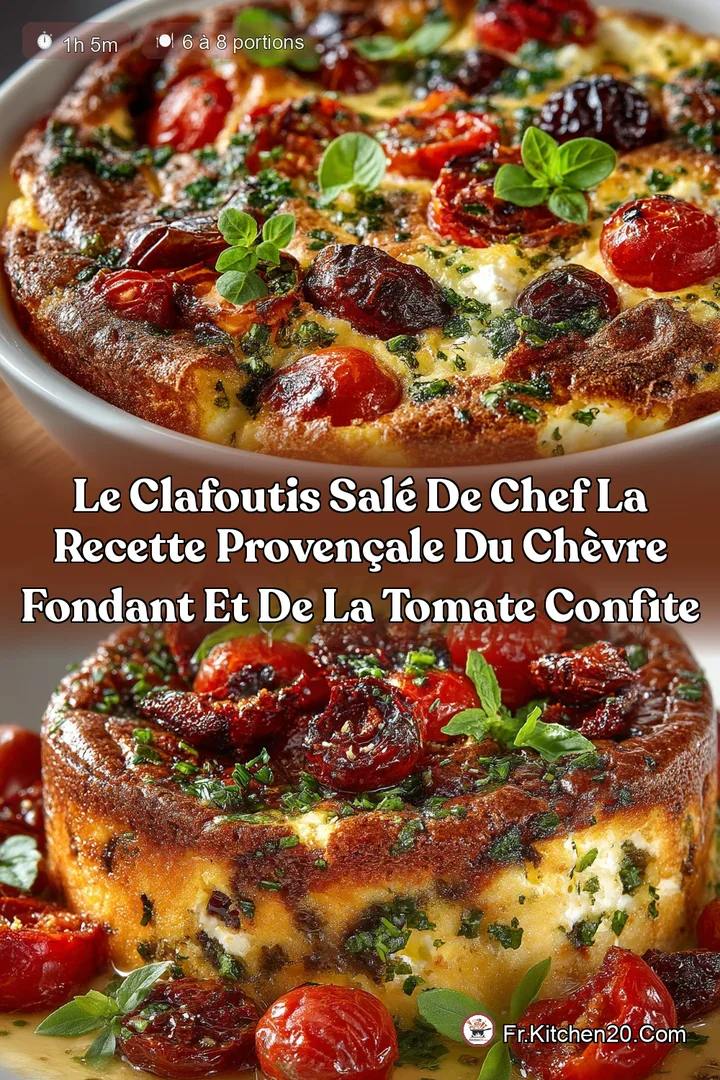 Le Clafoutis Sal&eacute; de Chef la recette proven&ccedil;ale du ch&egrave;vre fondant et de la tomate confite