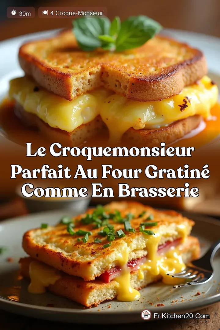 Le CroqueMonsieur Parfait au Four Gratin&eacute; comme en Brasserie
