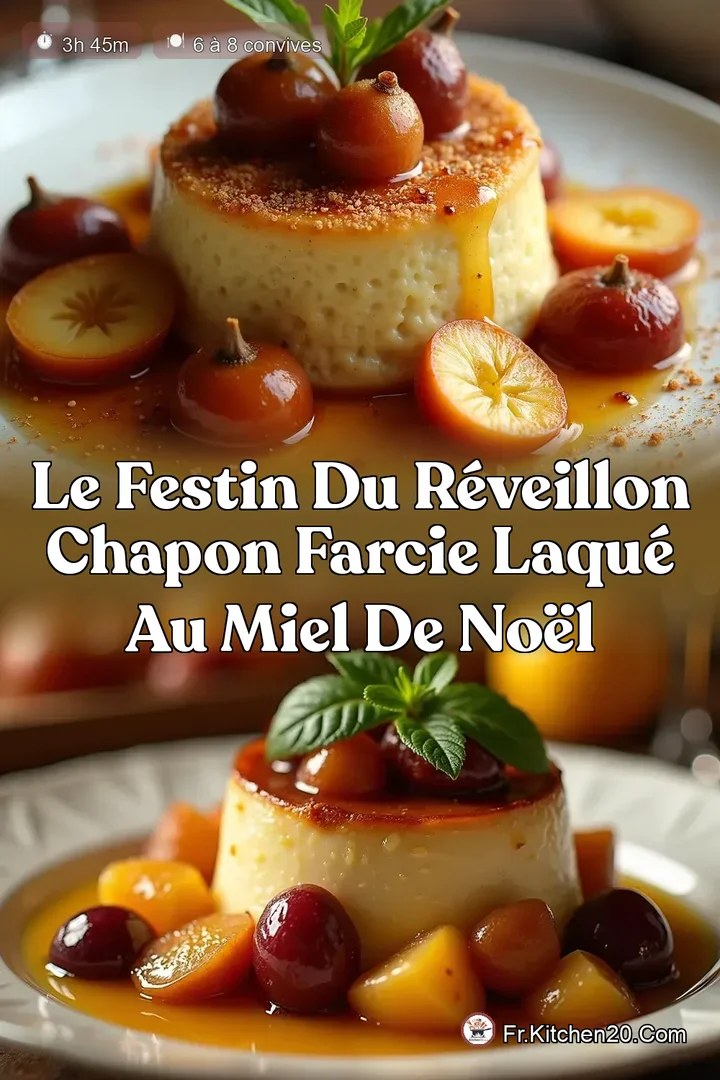 Le Festin du R&eacute;veillon Chapon Farcie Laqu&eacute; au Miel de No&euml;l