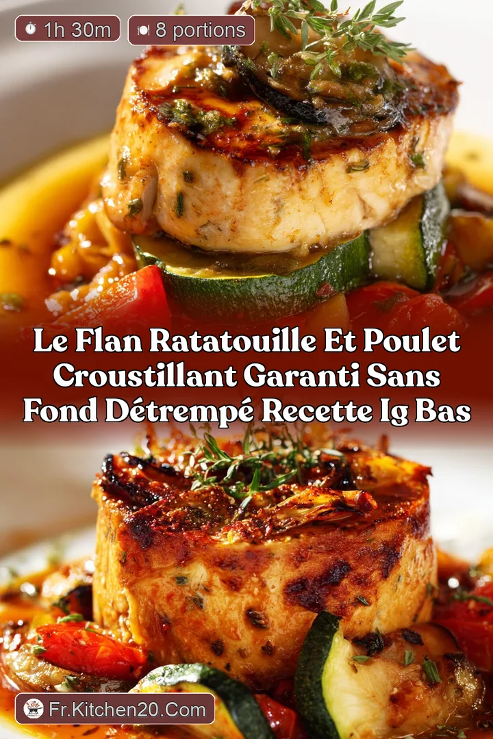 Le Flan Ratatouille et Poulet croustillant garanti sans fond d&eacute;tremp&eacute; Recette IG Bas