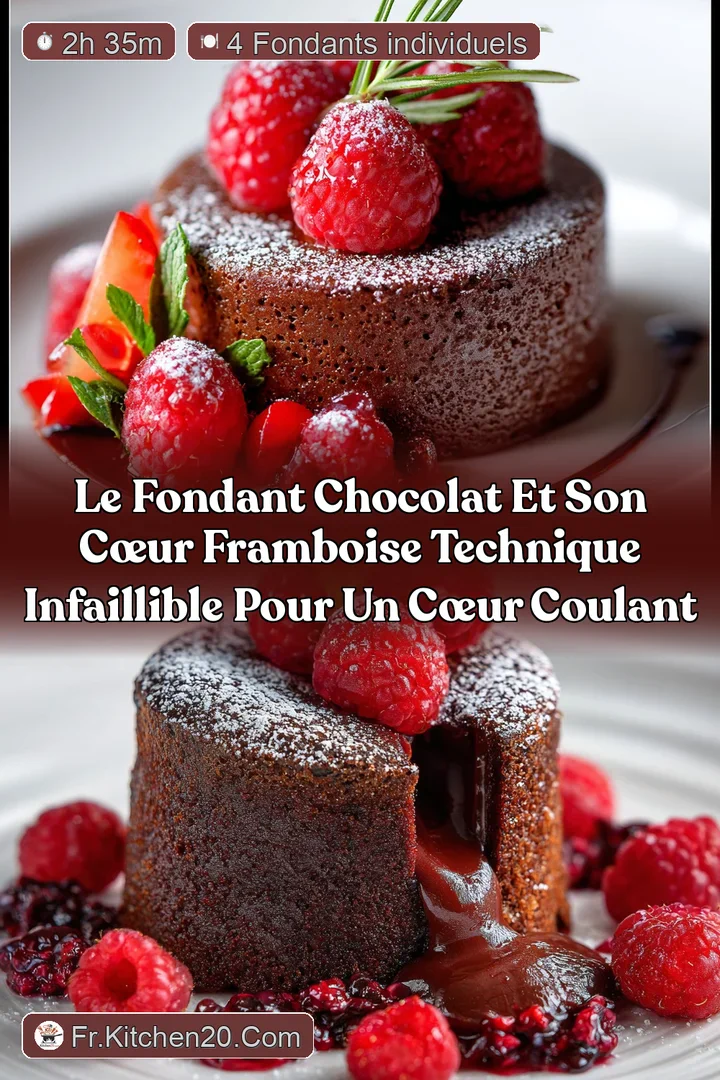 Le Fondant chocolat et son c&oelig;ur framboise technique infaillible pour un c&oelig;ur coulant