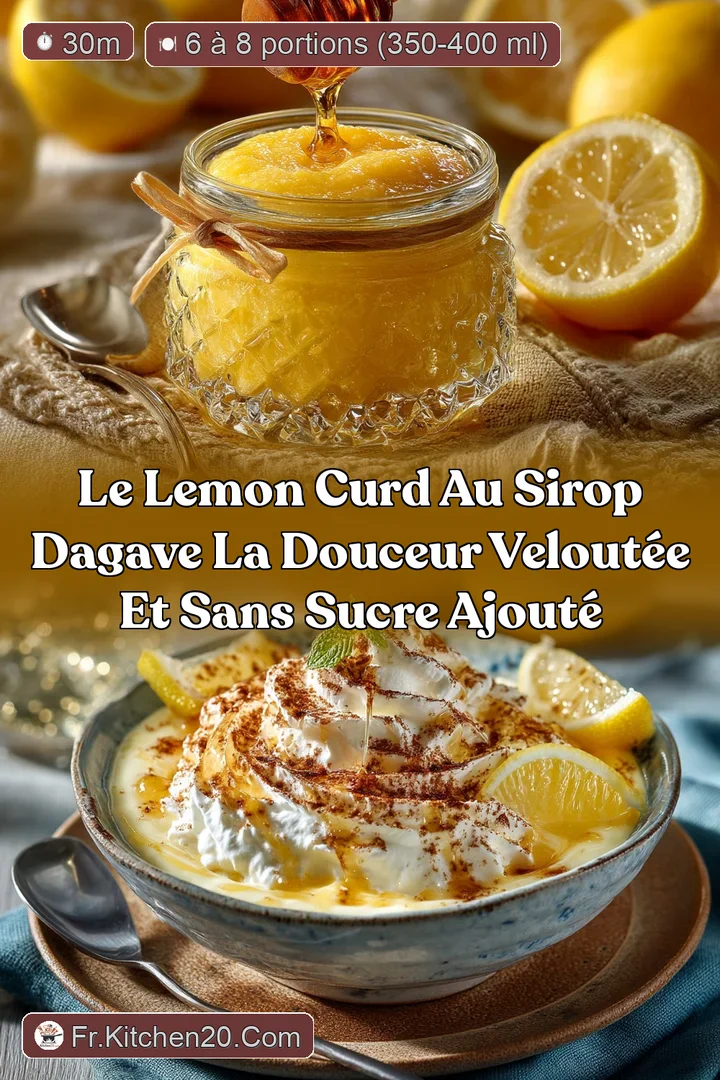 Le Lemon Curd au sirop dAgave la douceur velout&eacute;e et sans sucre ajout&eacute;