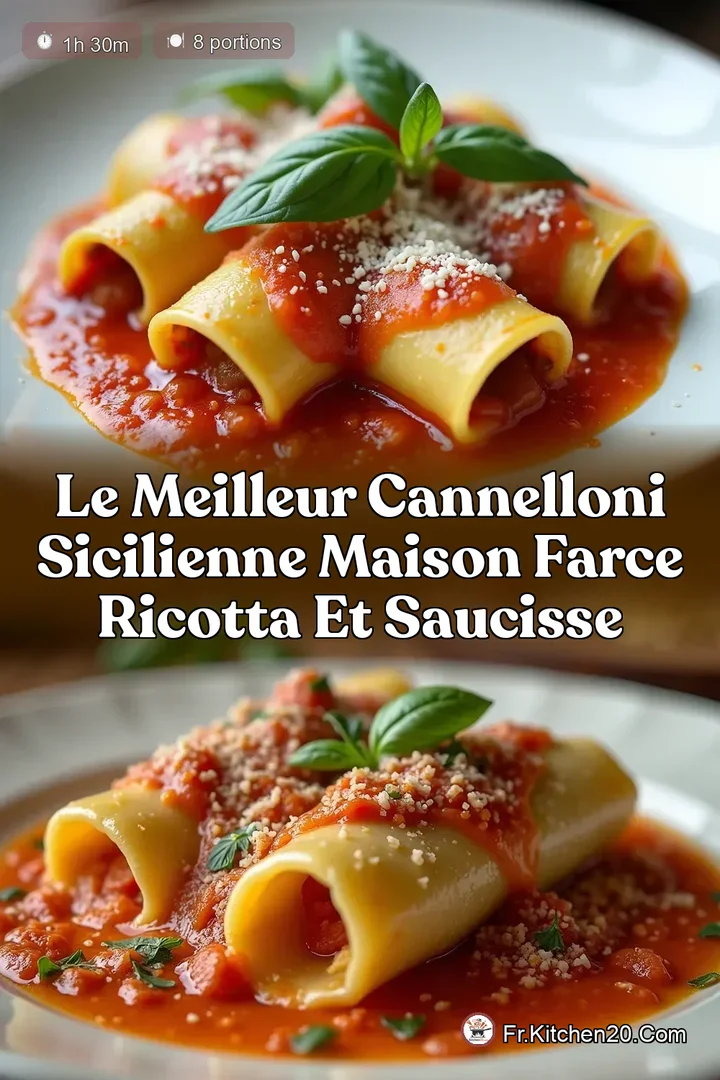 Le Meilleur Cannelloni Sicilienne Maison Farce Ricotta et Saucisse