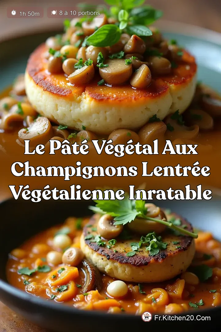 Le P&acirc;t&eacute; V&eacute;g&eacute;tal aux Champignons LEntr&eacute;e V&eacute;g&eacute;talienne Inratable