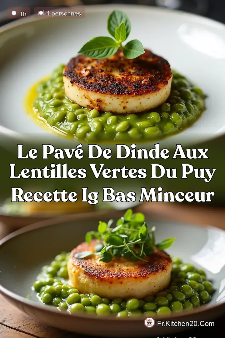 Le Pav&eacute; de Dinde aux Lentilles Vertes du Puy Recette IG Bas Minceur
