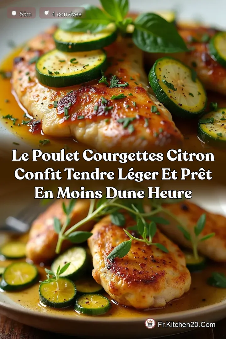 Le Poulet Courgettes Citron Confit Tendre L&eacute;ger et Pr&ecirc;t en Moins dune Heure