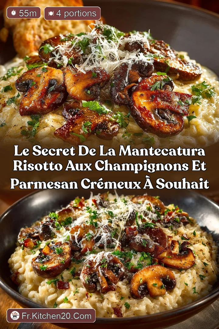 Le secret de la Mantecatura Risotto aux Champignons et Parmesan cr&eacute;meux &agrave; souhait