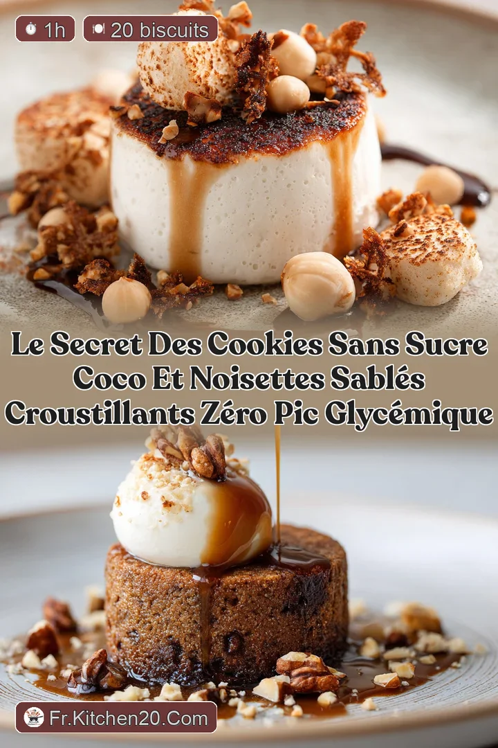 Le secret des Cookies sans Sucre Coco et Noisettes Sabl&eacute;s croustillants z&eacute;ro pic glyc&eacute;mique